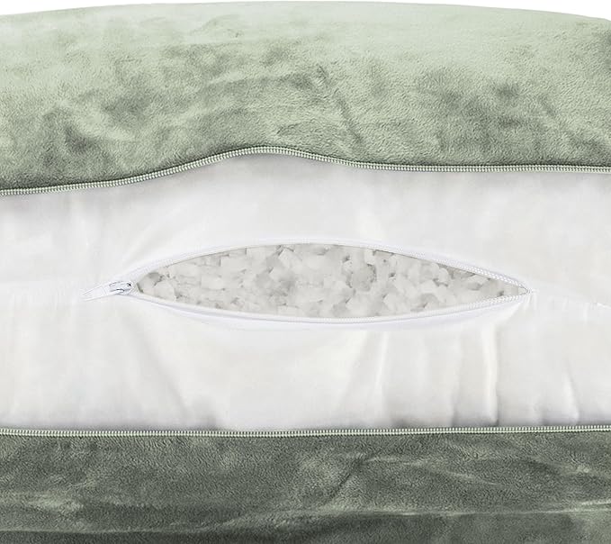 Husband Pillow Desert Sage, Original Reading Pillow in Bed Rest Chair, Shredded - Image 9