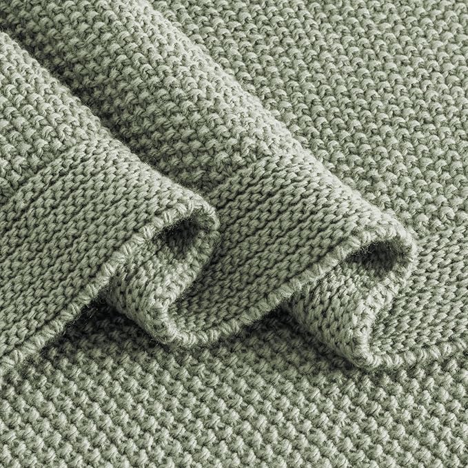 CozeCube Sage Green Throw Blanket - Image 8