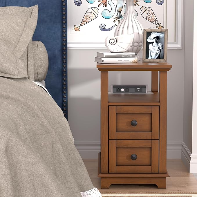 HIFYOBRO 2 Drawers End Table - Image 7