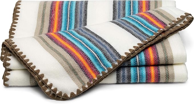 QISU Alpaca Wool Blanket Throw | Large, Variegated | 85 x 65 inches | Ultra-Soft - Image 3