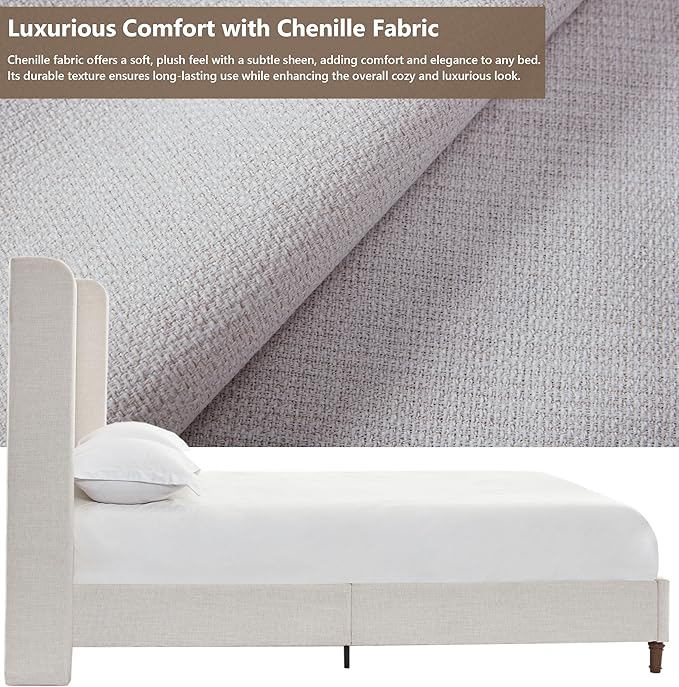 Harper Upholstered Wingback Bed Frame - Image 6