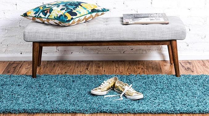 Unique Loom Solid Shag Collection Area Rug - Image 5