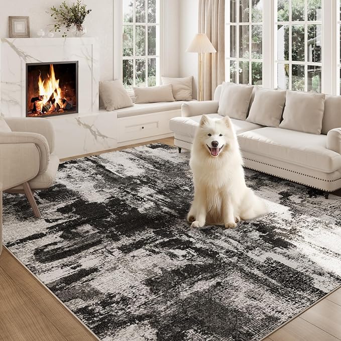 Area Rugs 8x10, Modern Abstract Machine Washable Rugs by OLFRUGDTRUG