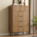CARPETNAL Fluted 5 Drawers Dresser by CARPETNAL