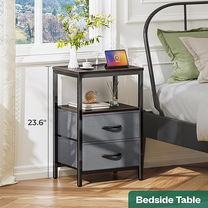 Huuger Nightstands Set of 2, End Tables - Image 3