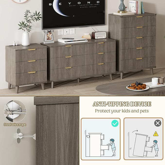 Lulive Wood Dresser for Bedroom - Image 5
