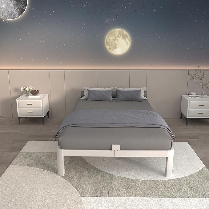 ITIMIDI 10 Inch White Bed Frame Twin Size - Image 5