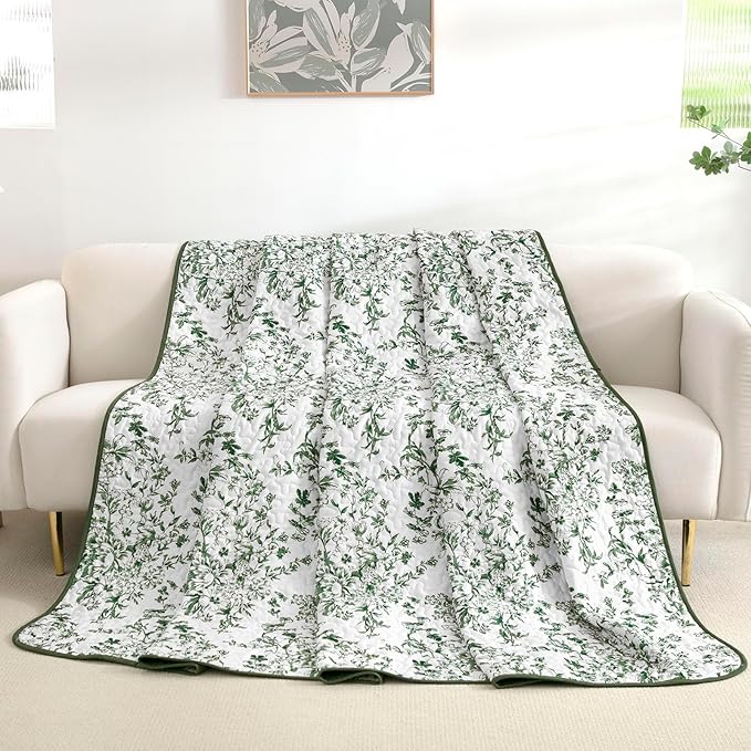 WONGS BEDDING Quilt Queen Size, Botanical Quilts - Image 8