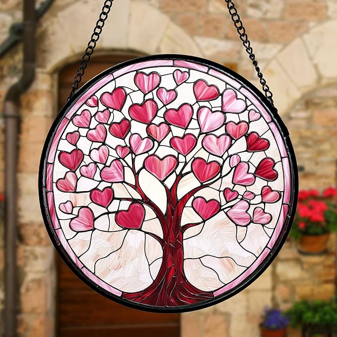 DASTOLL Stained Glass Window Hanging, Mom 11.8IN - Image 4
