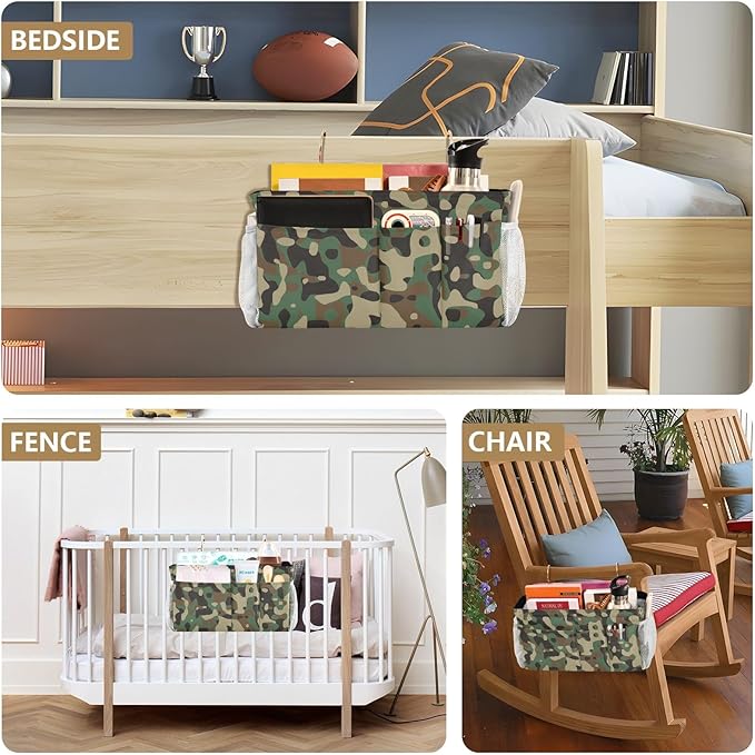 Bedside Caddy Hanging Bunk Bed Caddy Bed Organizer Hanging Pocket - Image 8