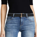 JASGOOD Women No Show Stretch Belt Elastic Web Strap Belt by JASGOOD