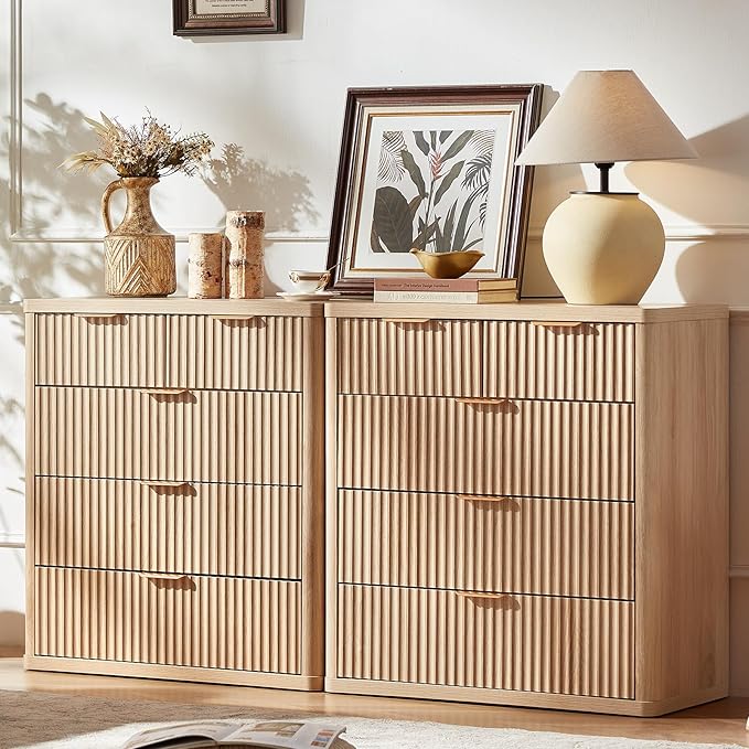LEYAOYAO Fluted 5 Drawers Dresser by LEYAOYAO-Findtheshiningpointofyourideallife%EF%BC%81