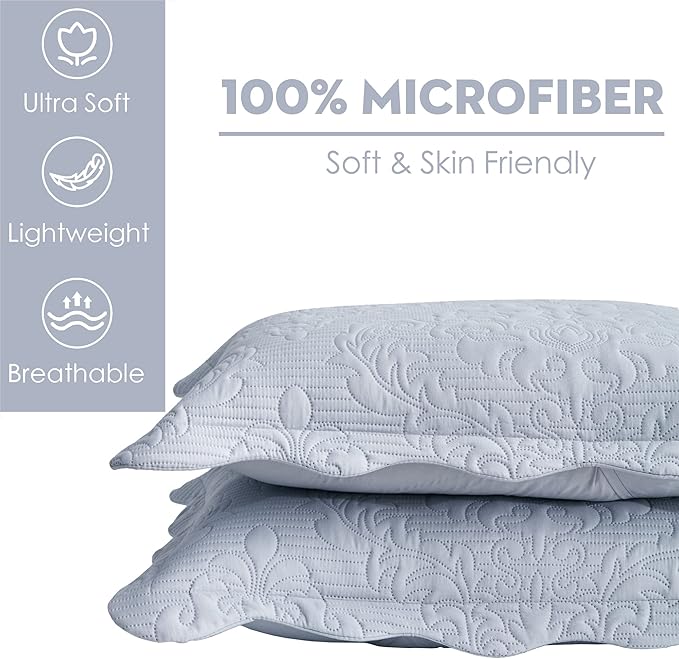 CHIXIN Microfiber Standard Pillow Shams Set of 2 - Image 6