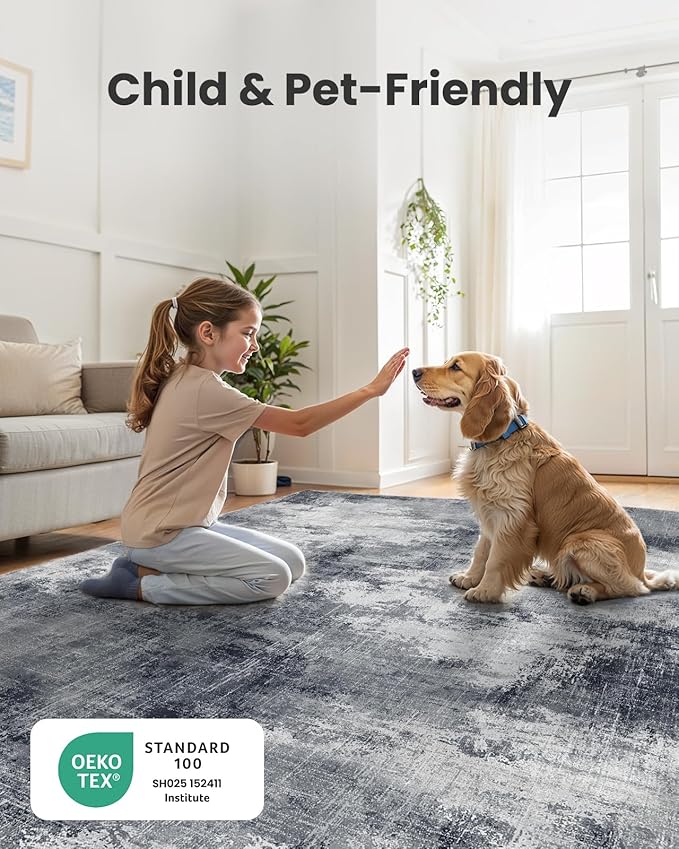 AMADA HOMEFURNISHING Washable Entry Rug, 2x3 Modern Abstract Rug - Image 6
