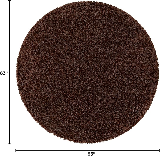 Unique Loom Solid Shag Collection Area Rug - Image 2