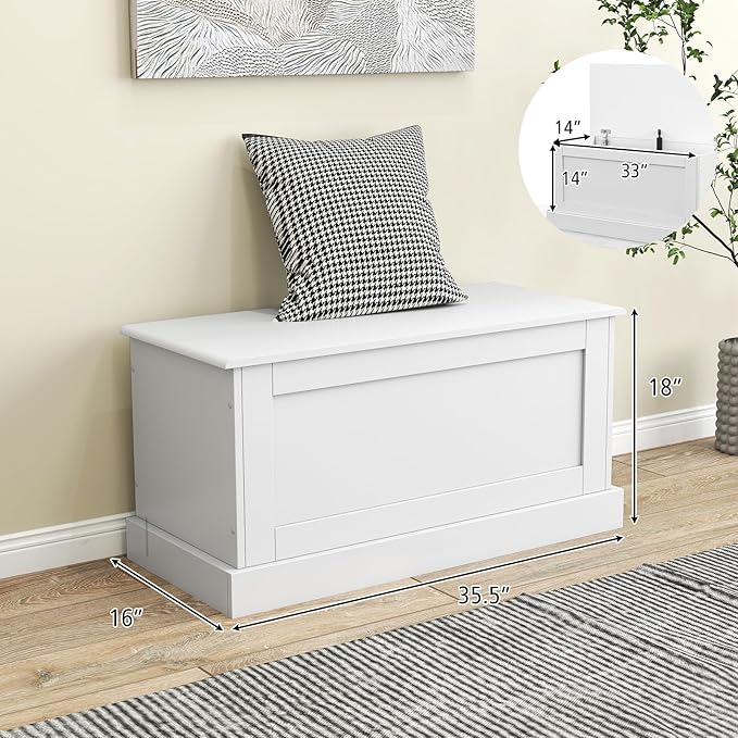 LOKO 35.5” Storage Chest, Lift Top Storage Box - Image 5