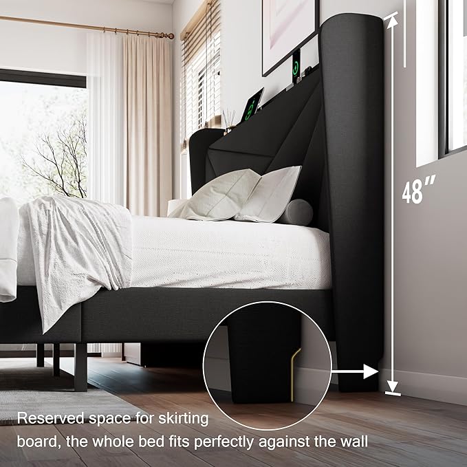 Full Size Upholstered Bed Frame - Image 6
