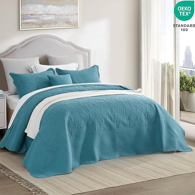 CHIXIN Oversized Bedspread Coverlet Set King Size - Image 2