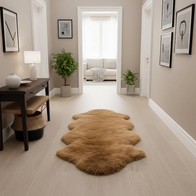 Long 2x6 Sheespkin Rug Runner - Image 8
