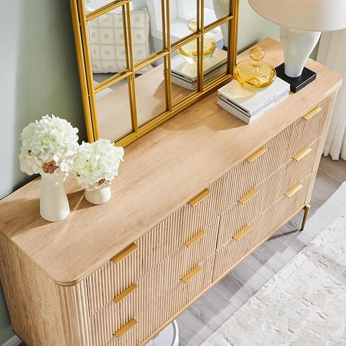 T4TREAM Fluted 6 Drawers Dresser - Image 6