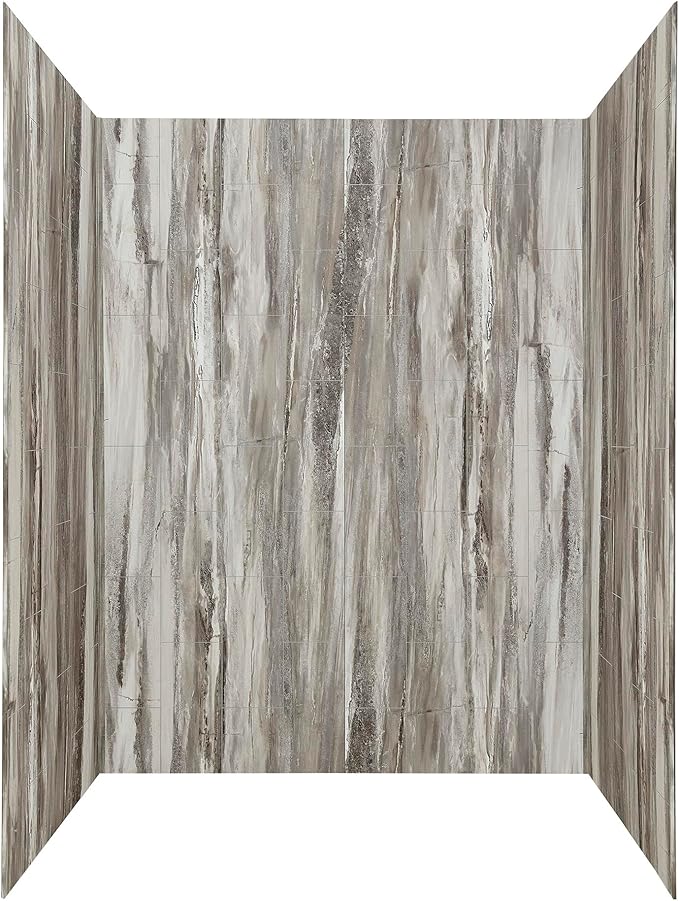 Palisade 78in x 60in x 36in Waterproof Vinyl Shower Surround Kit by PalisadeWallTilesandPlanks