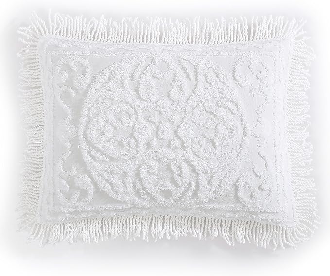 Beatrice Home Fashions Medallion Chenille Bedspread, Standard Sham by BeatriceHomeFashions