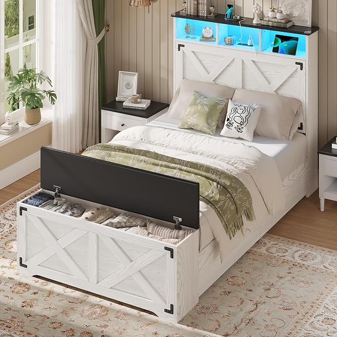 Hasuit Farmhouse Bed Frame Twin Size - Image 9