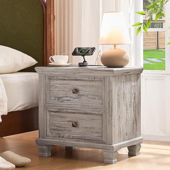 SAVOR LIFE Farmhouse Nightstand - Image 3