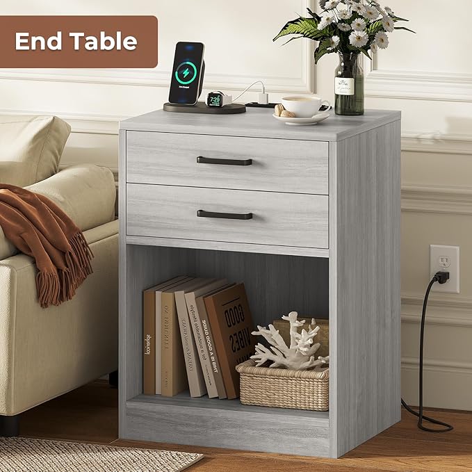 ADORNEVE Nightstands Set of 2, Night Stands - Image 2