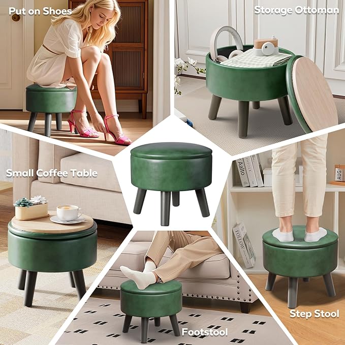 FIMIVIBI Small Foot Stool Ottoman - Image 9
