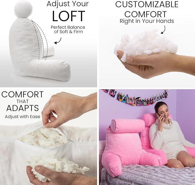 Husband Pillow Medium Pink, Backrest - Image 2