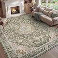 PADOOR 9X12 Area Rug, Rugs for Living Room, Soft Olive Rugs for Bedroom by PADOOR