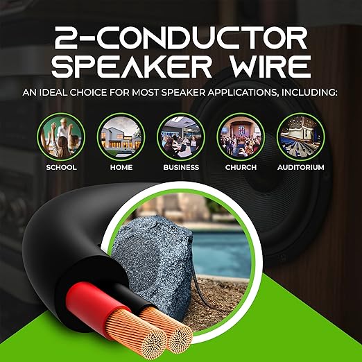 GearIT 14/2 Speaker Wire 14AWG Gauge - Image 4