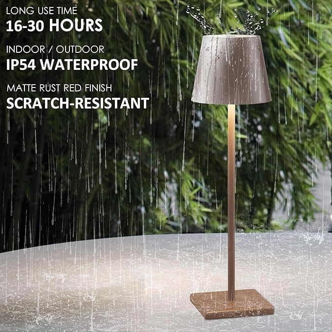 2 Packs LED Cordless Table Lamp, Rechargeable Battery Desk lamp 5500mAh Battery - Image 5