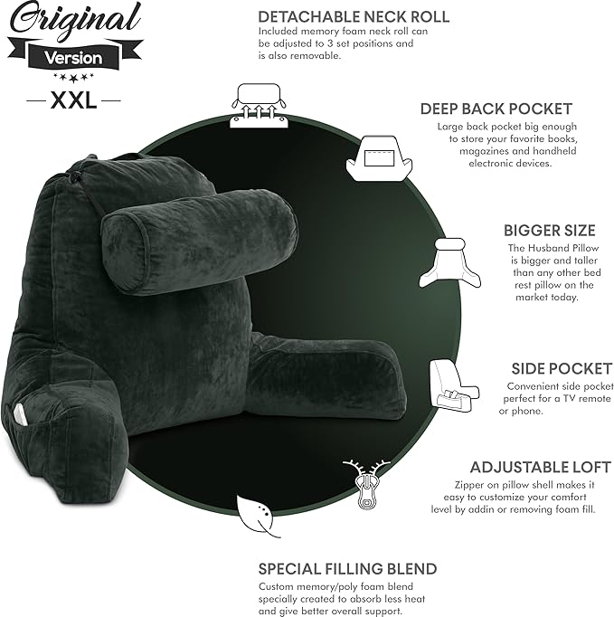 Husband Pillow XXL – Reading Pillow Bed Chair - Image 5