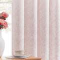 Beauoop Pink Floral Jacquard Blackout Curtains 96 Inches Long 2 Panels by Beauoop