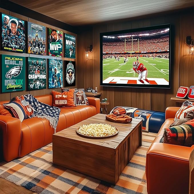 B.B.F MAKE 2025 Super Canvas Bowl Wall Art Champions MVP Hurts Canvas Wall - Image 8