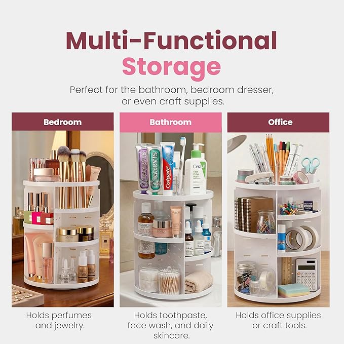 Masirs 360 Rotating Makeup Organizer - Image 6