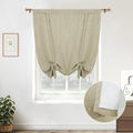 DriftAway Double Layer Linen Blackout Tie Up Curtains Thermal Insulated Fully by DriftAway