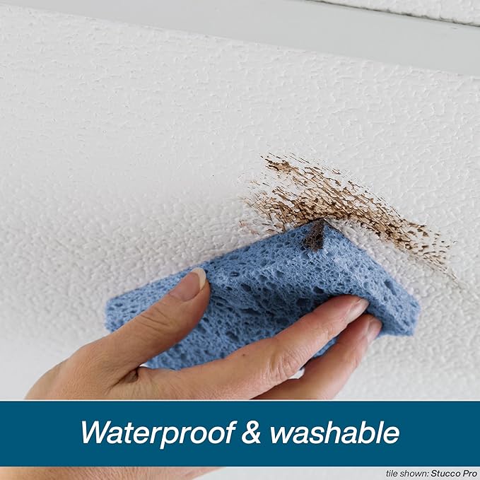 Genesis 2ft x 4ft Stucco Pro White Ceiling Tiles - Image 6