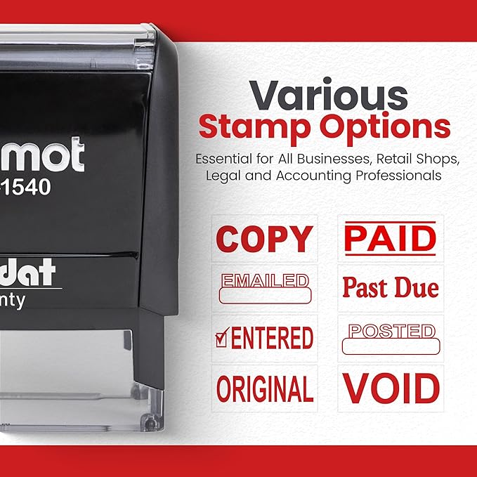 Promot Past Due Self Inking Rubber Stamp - Image 6