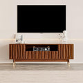 ATJafurn 66‘’ Brown Walnut Finish TV Stand by ATJafurnFurniture