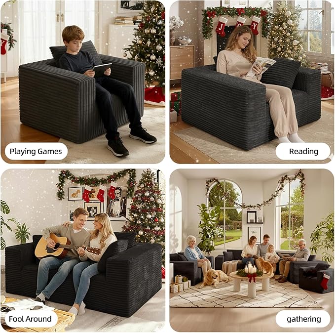 Single Cloud Sofa, Giant Bean Bag Chair - Image 8