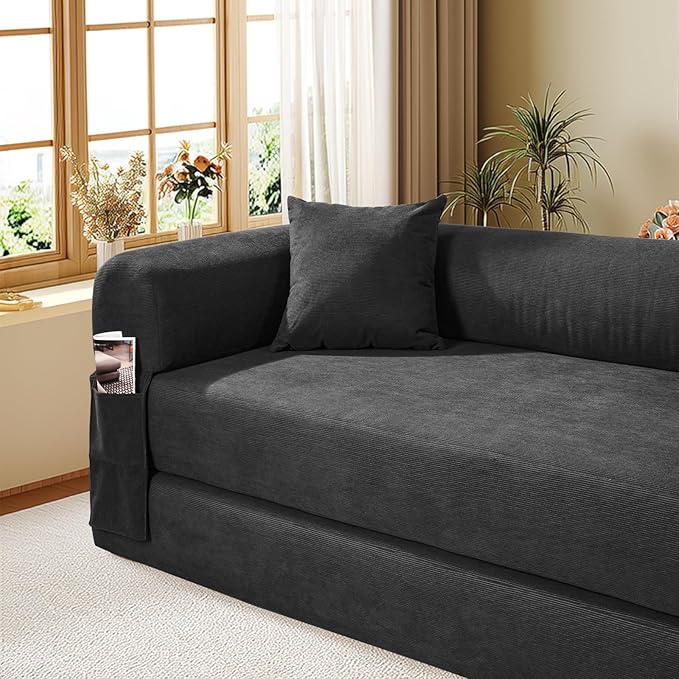 Convertible Futon Sofa Bed, Queen Sleeper Sofa Bed, Compressed Couch in a Box - Image 8