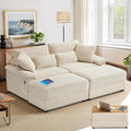 74" Double Chaise Lounge Chair Indoor, Oversized Loveseat by SUNWAVEHOME