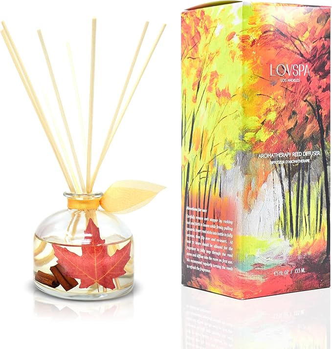LOVSPA Reed Diffuser Set, Sugar & Spice Scented Oil Diffuser - Image 6