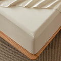 MooMee Fitted Bottom Sheet Only 100% Washed Cotton Linen Like Textured by MOOMEE