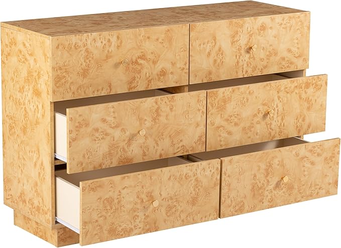 Modern 6 Drawer Dresser Set of 2 - Image 8