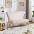 50’’ Armless Loveseat Sofa, Comfy Upholstered Velet Small Couch Sofa by ZJhome