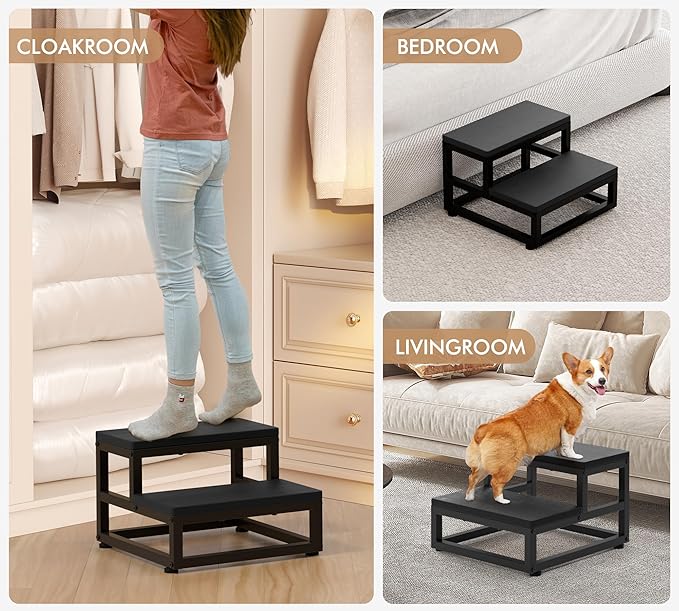 Two-Step Stool for Adults & Kids, Waterproof HDPE Bed Step - Image 7